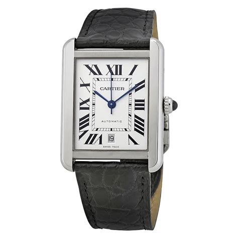 cartier tank silver watch|pre owned cartier tank watches.